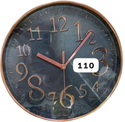 Samey Quartz Black and Rose Gold Wall Clock