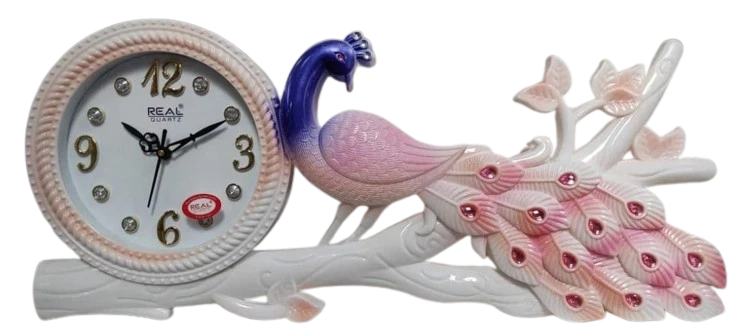 Nura QUARTZ Peacock Wall Clock