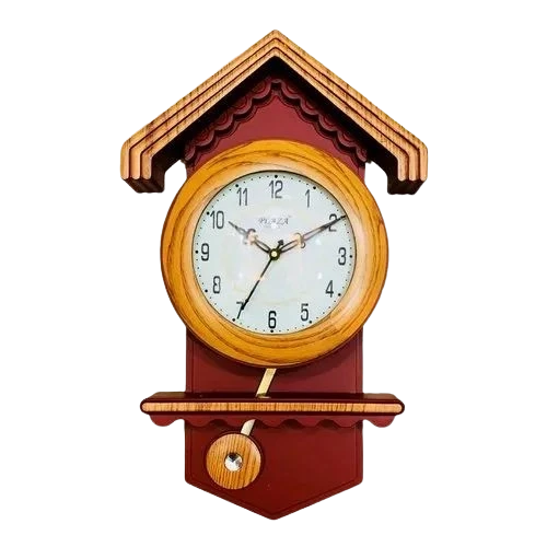 Plaza Quartz Pendulum Clock with Crystal Detail