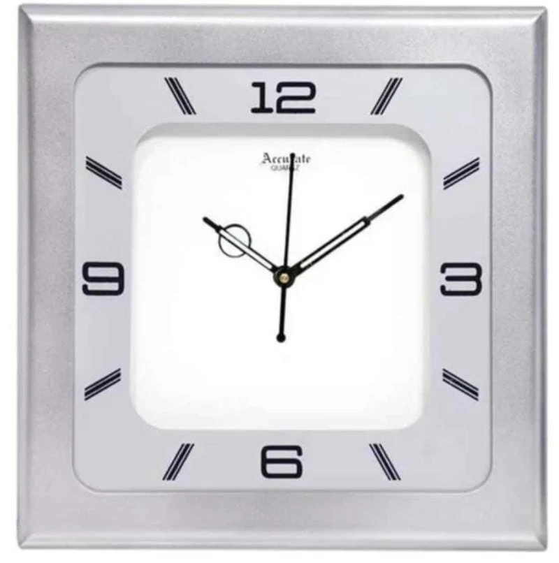 Accurate Quartz Square Analog Wall Clock Set
