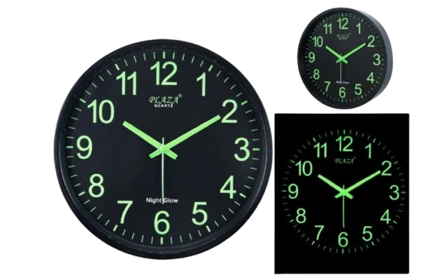 "PLAZA QUARTZ Night Glow Clocks - A Touch of Modernity"