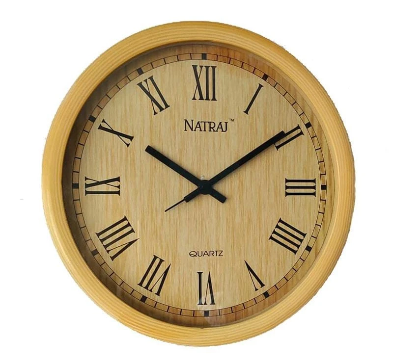 "NATRAJ QUARTZ 10-Inch Round Wall Clock - Classic Elegance"