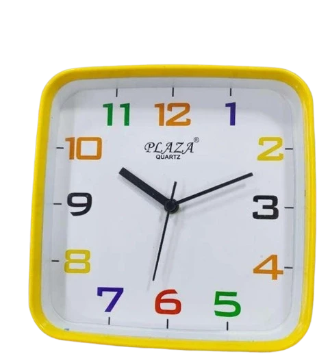 "Plaza Quartz Rainbow Number Wall Clock - A Bright and Cheerful Timepiece"