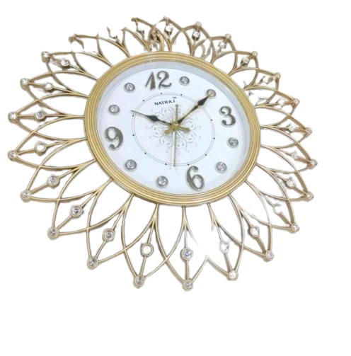 "Glamorous NATRAJ Wall Clock - A Touch of Luxury for Your Home"