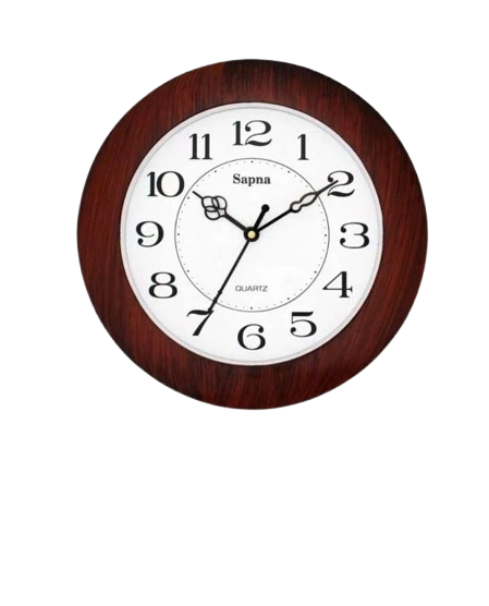 "Sapna Quartz Wall Clock: A Classic Timepiece for Any Room (240mm x 240mm)"