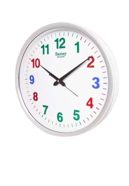 "Colorful Samey Quartz Numbers Wall Clock"