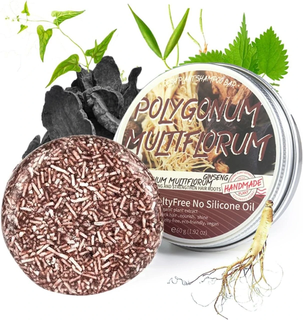 Hair Darkening Shampoo Bar, Shouwu Darkening Shampoo Bar for Gray Hair All nature Organic Hair Blackening Shampoo Bar (polygonum Multiflorum for Grey Hair)