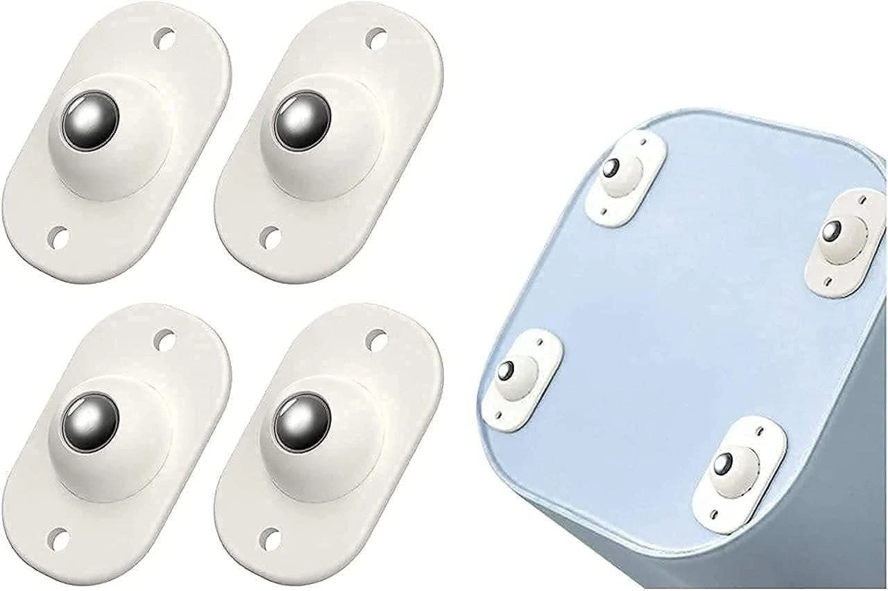 Mini furniture muvers Mini Caster Wheels, Self-Adhesive Swivel Functionality (Set of 4)