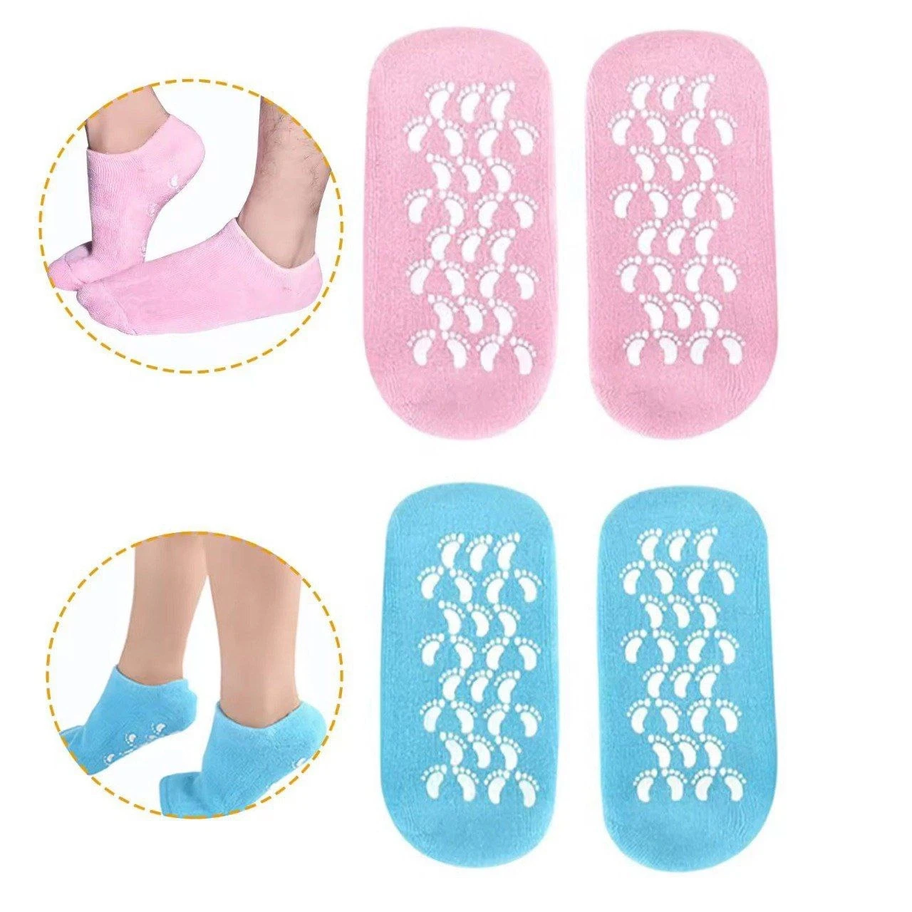 Heel Socks silicone crack repair socks.silicone heel repair socks (Without Gel)