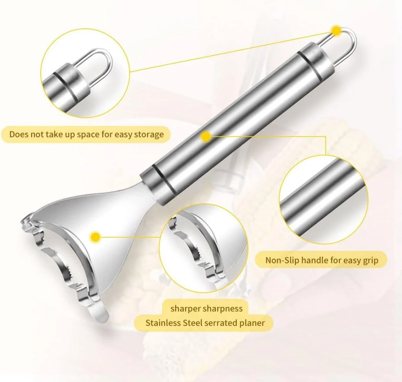 Stainless Steel Corn Peeler | Stainless Steel Corn Stripper | Corn Cutter | Corn Kernel Removal | Stripper Corn Remover Cutter Peeler | Corn Thresher Stripper | Corn Slicer
