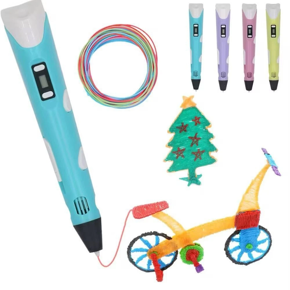 3D Printing Drawing Pen with LCD Display PLA Filament for Creative Modelling and Education