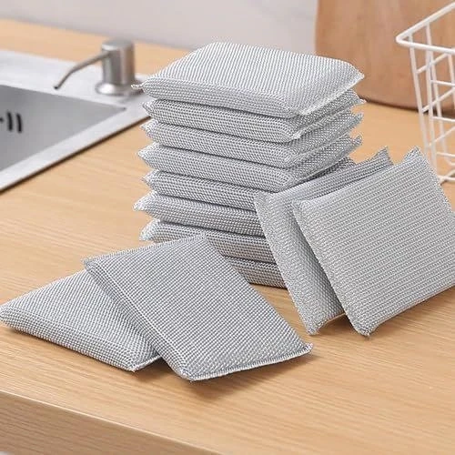 Dish Cleaning Sponge , Scrub Sponges, Dishes Cleaning Washer Pad, Steel Wire Scrub Sponges for Cleaning (PACK OF 4)