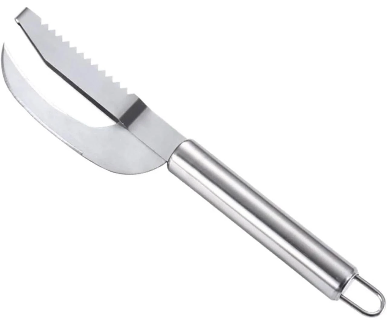 Stainless Steel 3 in 1 Fish Maw Knife, Scaler Remover with Sawtooth Easily Remove Fish Scales-Cleaning Brush Scraper Kitchen Tool (1pcs)