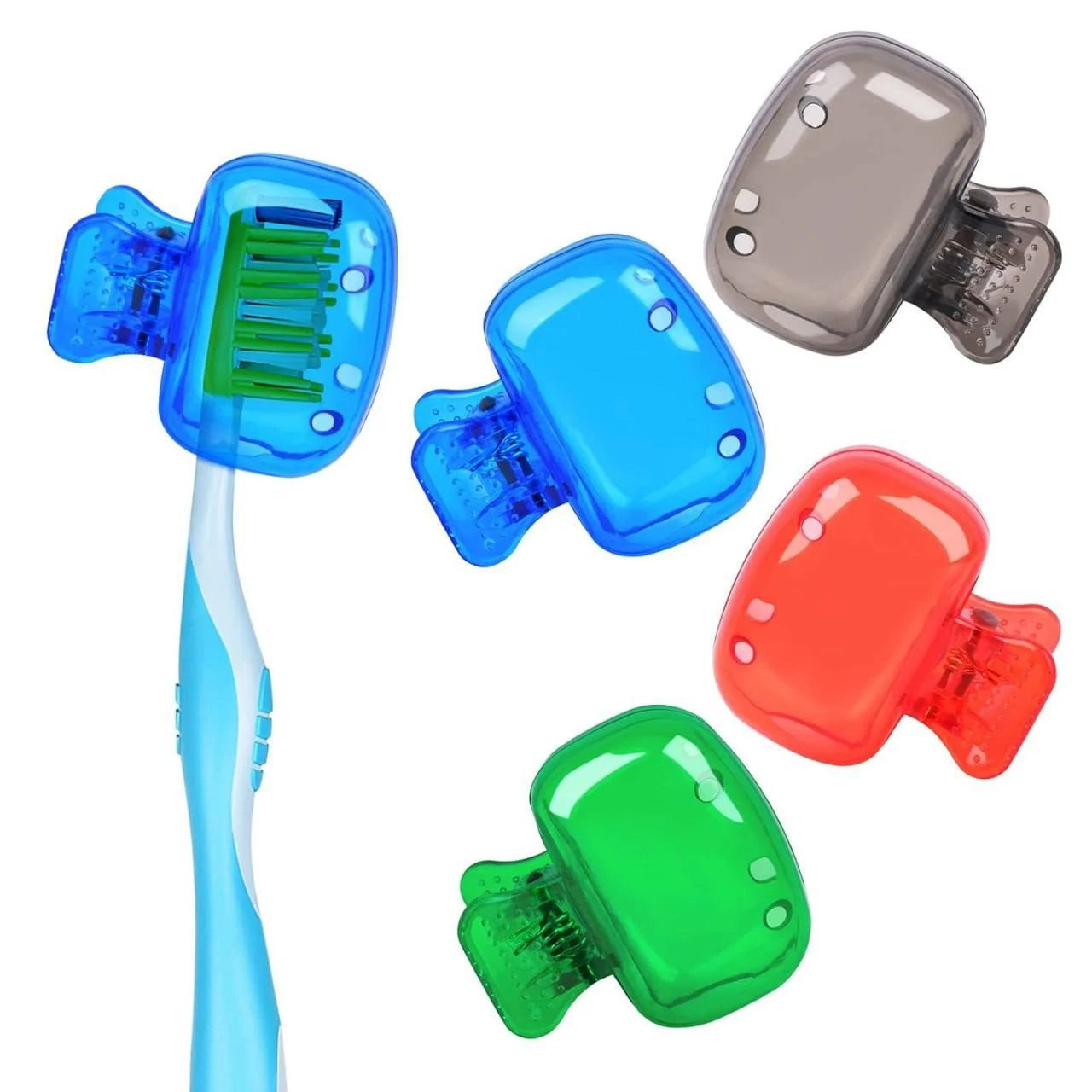 Portable Toothbrush Head Protector | Travel Toothbrush Head Cover |  Protective Portable Plastic Clips Toothbrush Cover