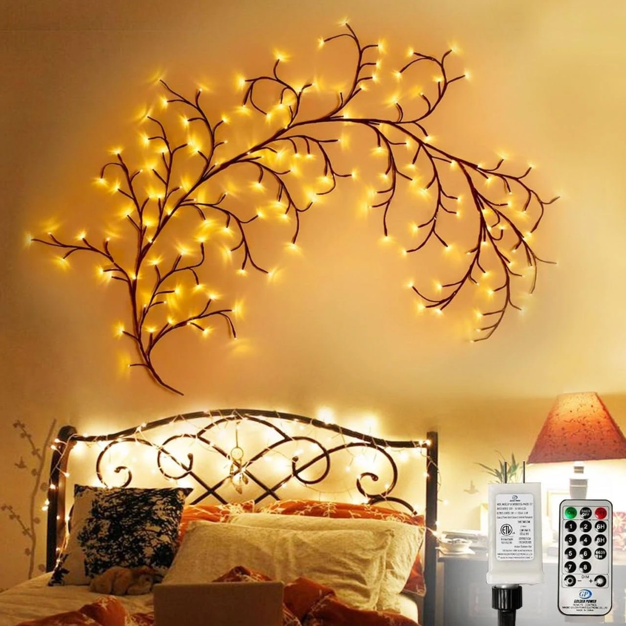 Willow Vine Lights | Flexible Enchanted Fairy Lights | Twinkle Tree Lighted Branches (With Remote)