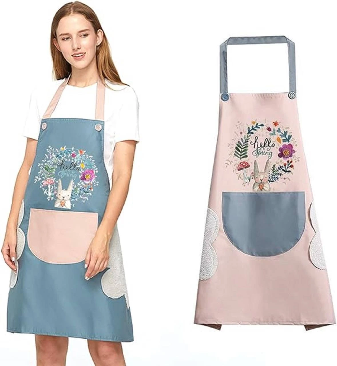 Kitchen Pocket Apron | Waterproof Kitchen Appron | Dynamic Cute Kitchen Apron With Front Pocket