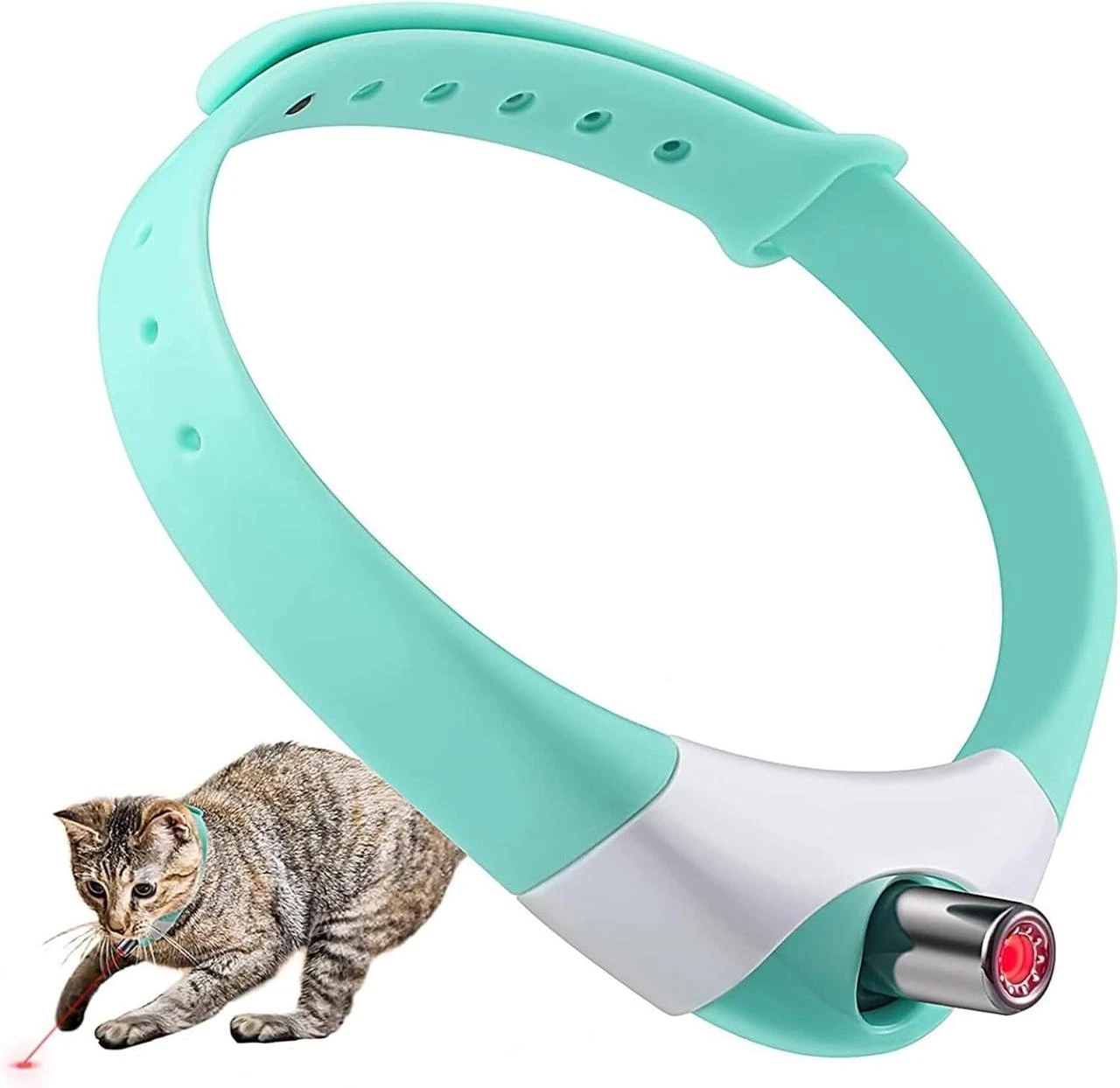 Wearable Cat Collar Laser Toy | Interactive Cat Laser Toy | Rechargeable Electric Laser Collar Toy for Kitten