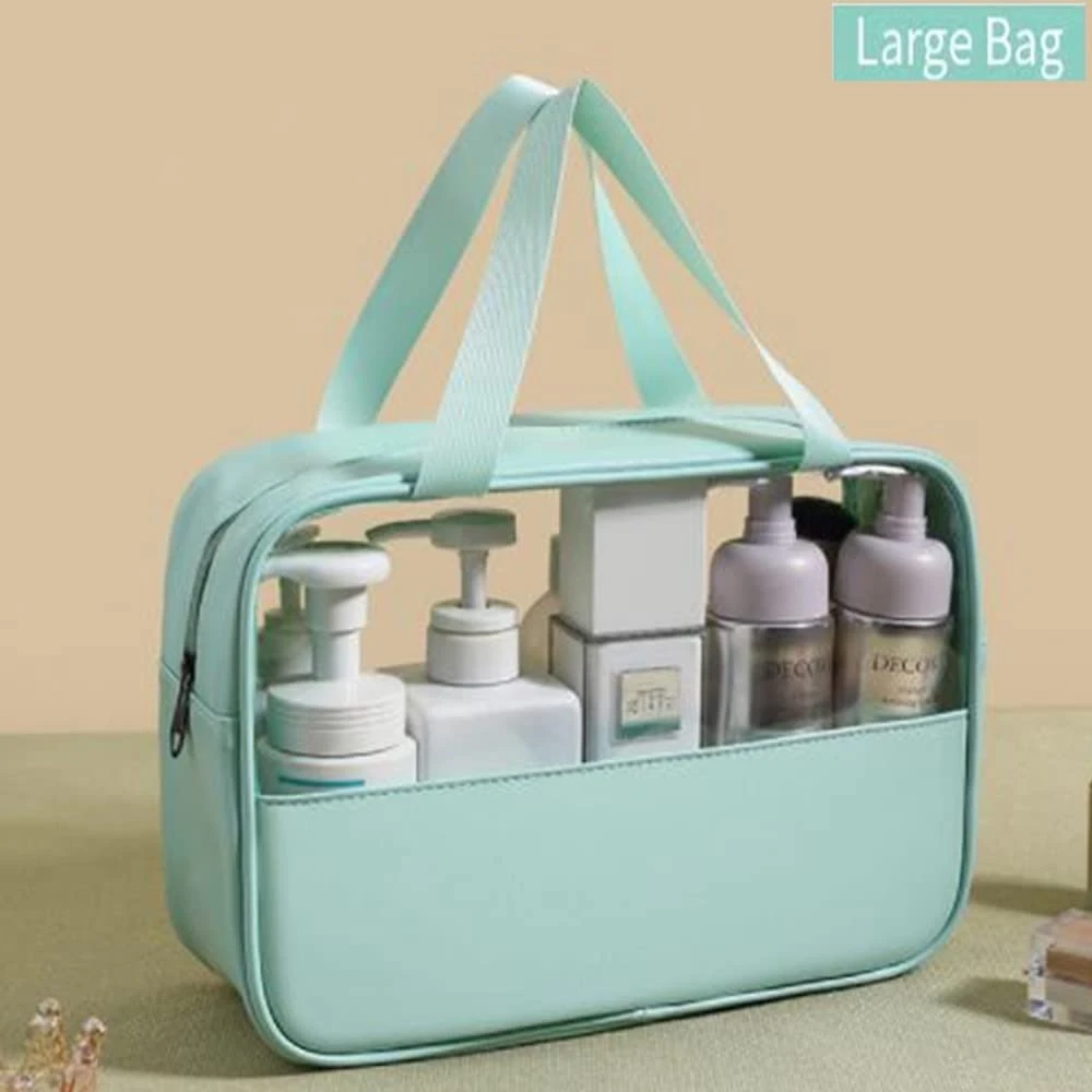 Makeup Bag, Travel Cosmetic Bag with Handle Waterproof Toiletry Bag Portable Organizer Storage Bag