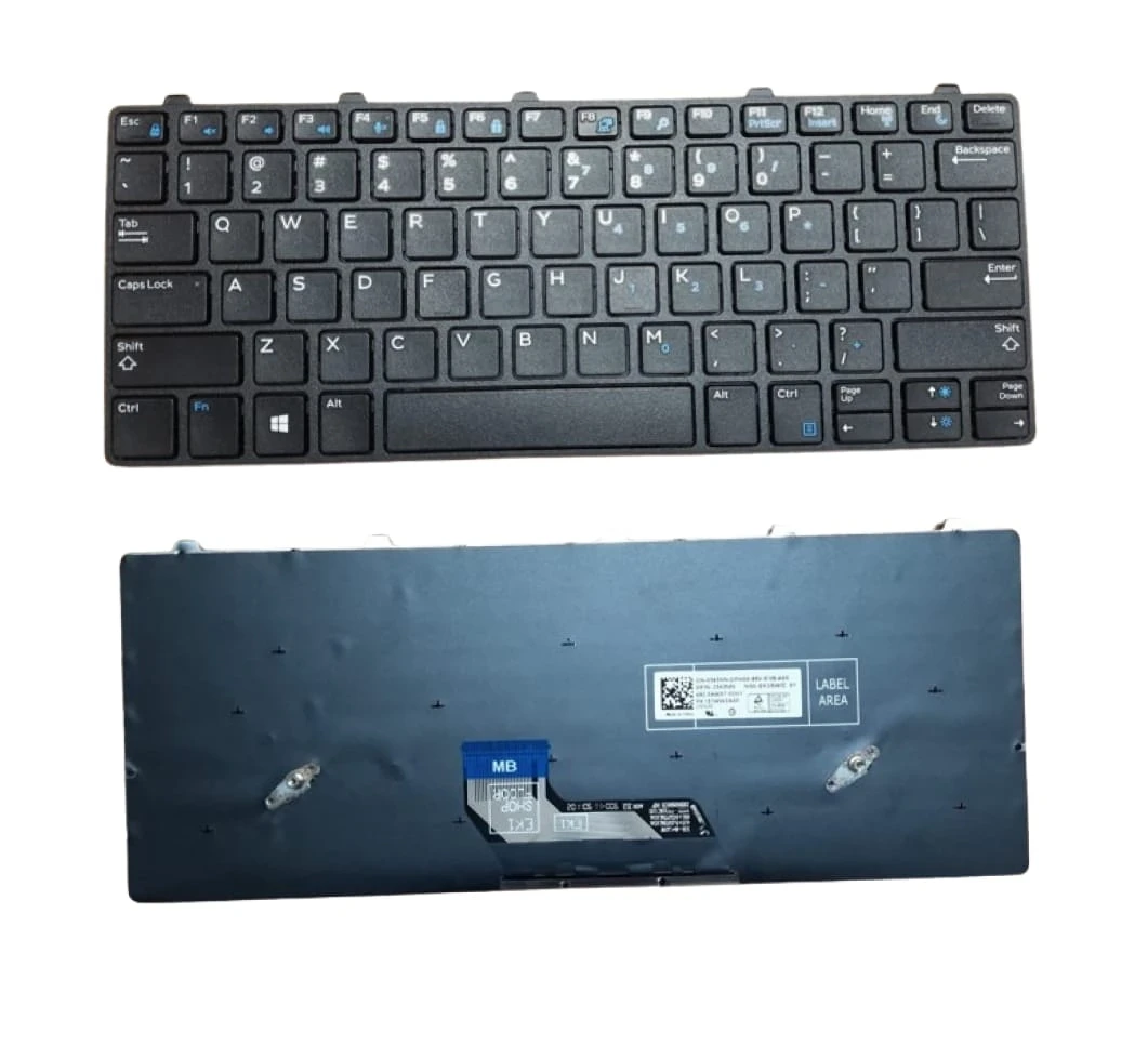 Laptop Keyboard For Dell Chromebook 3180, 3380, 3389, 5XVF4 Series Laptops (With Frame)