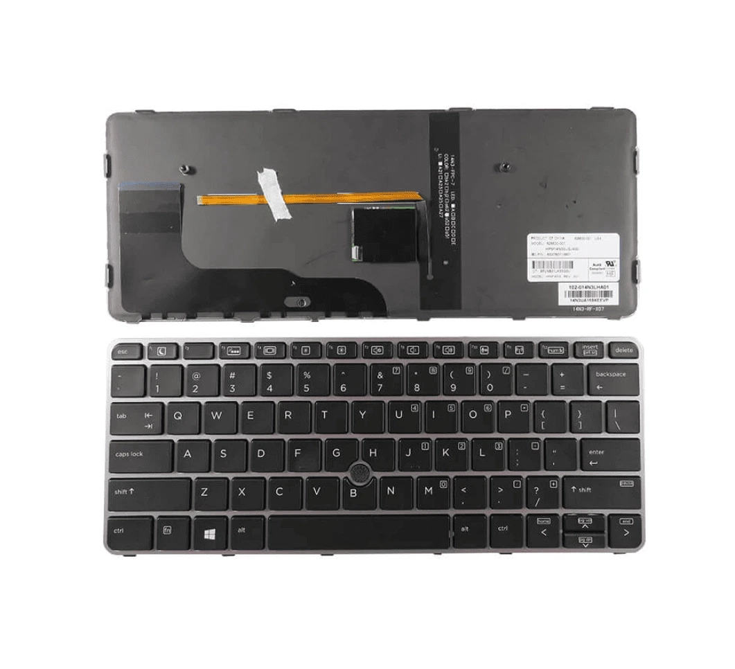 Laptop Keyboard For HP EliteBook 820 G3, 826630-B31, 725 G3, 828 G3 Laptops With Trackball and Backlight