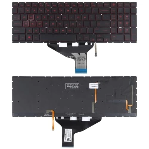 Laptop Keyboard for HP Omen 15-DC, 15-DC1018ca, 15-DH, 15-DH002NR, 15-DH0161T With RGB Backlight and Red Keys