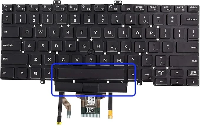 Laptop Keyboard for Dell E5400 E5401 7400 with Mouse and Backlight