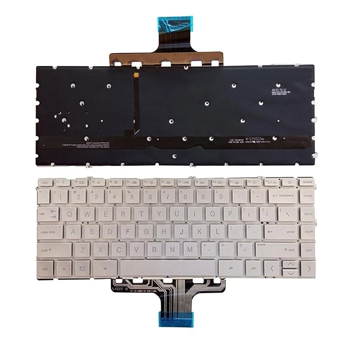 Laptop Keyboard for HP Pavilion X360 14-DV, 14-DW, 14M-DW, TPN-Q244 Silver With Backlight