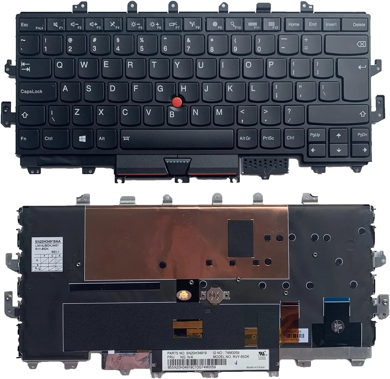 Laptop Keyboard for Lenovo Len Thinkpad Yoga X1 1ST Gen With Backlight and Mouse