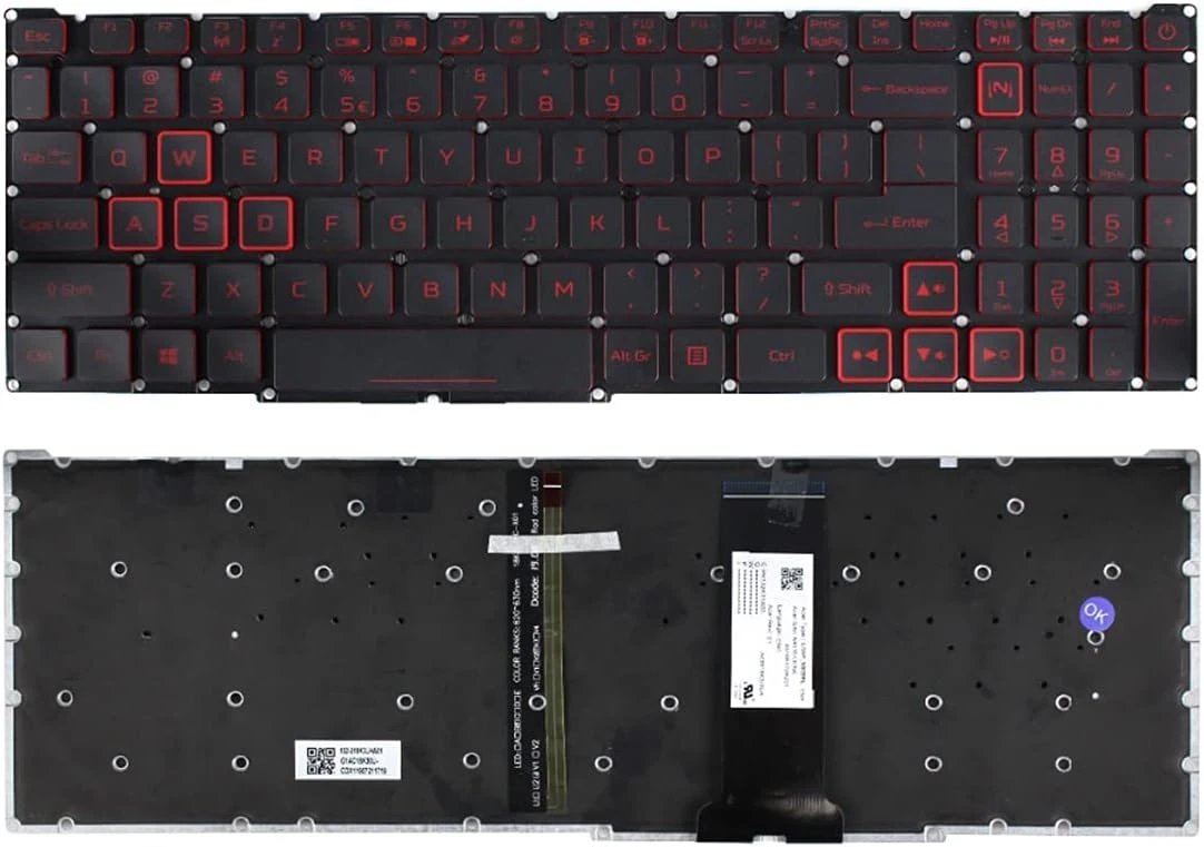 Laptop Keyboard for Acer Nitro 5 AN515-54, AN515-55 With Backlight
