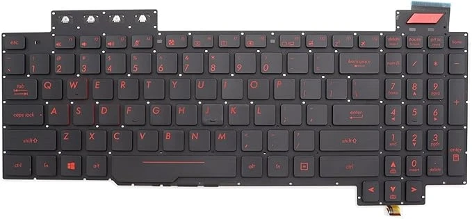 Laptop Keyboard for Asus FX503VD, FX503VM, FX63V, FX63VM, FX63VD With Red Backlight