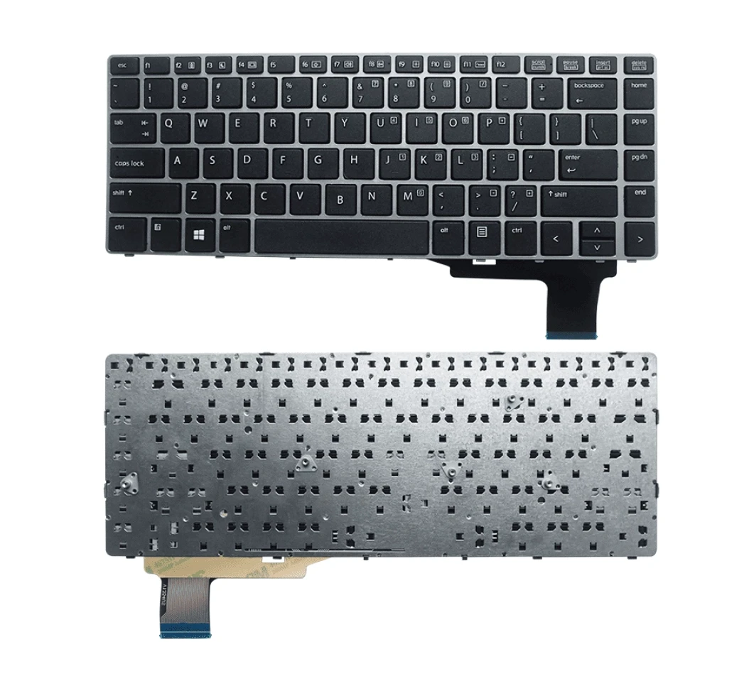 Laptop Keyboard For HP EliteBook Folio 9470M, 702843-001, 9480M Laptops With Silver Frame