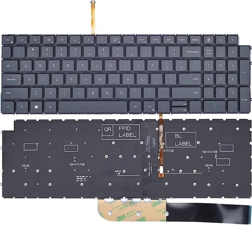 Laptop Keyboard for Dell Inspiron 15 3510 3511 5510 5515, Inspiron 16 7610, Latitude 3520 with backlight.