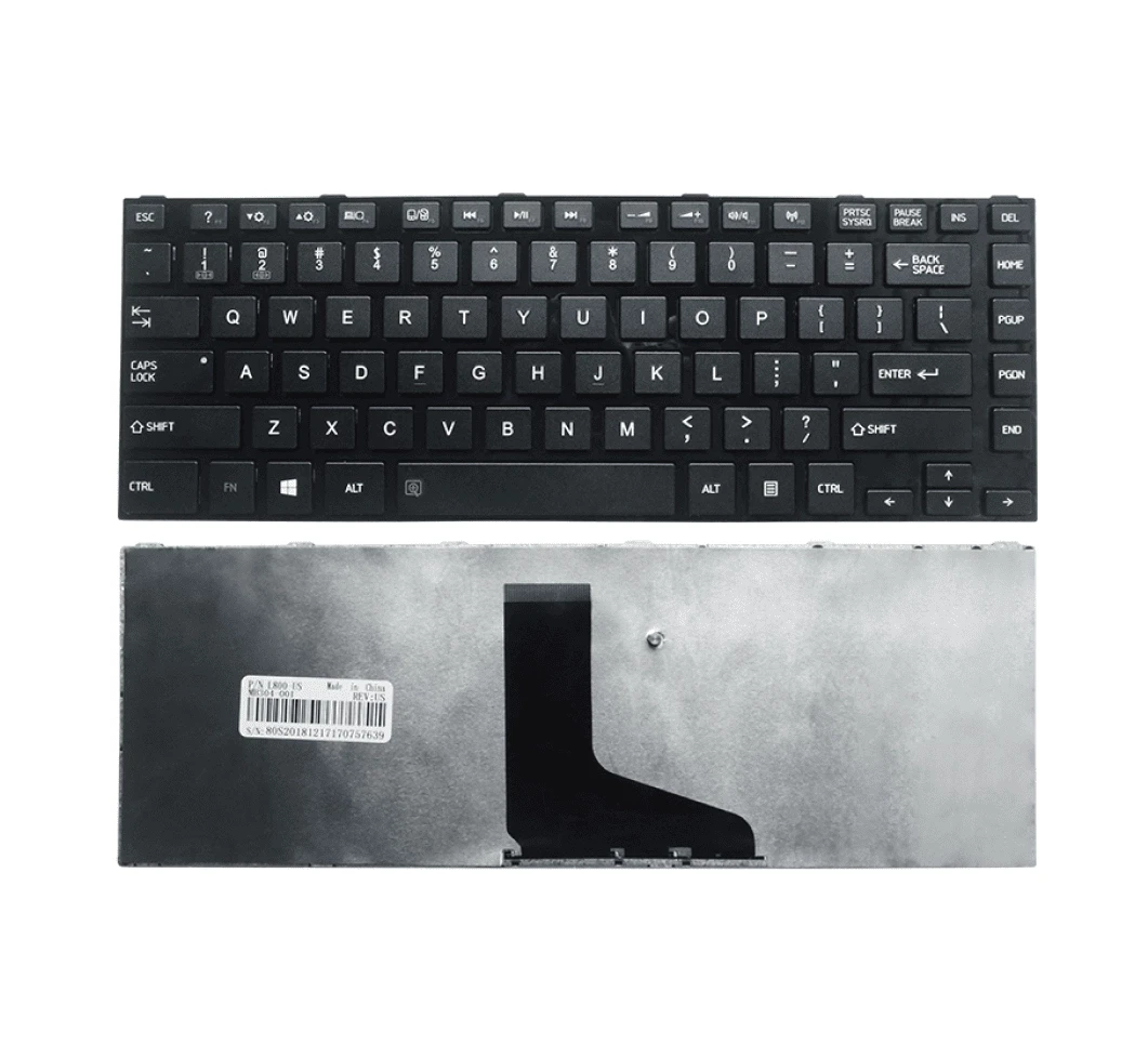 Laptop Keyboard For Toshiba Satellite C840, 9Z.N7PSQ.401, L845-SP4382KM, S845-SP4211TL Laptops