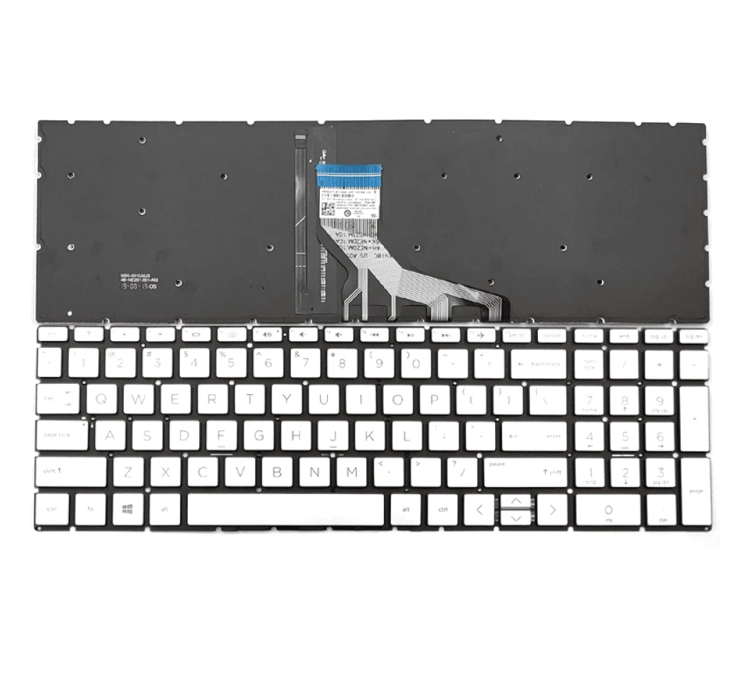Laptop Keyboard For HP 15-DW, L47489-001, 15-DA, 15-DU, 15-DB, 15-DQ, 15-DF Series Laptops Silver With Backlight