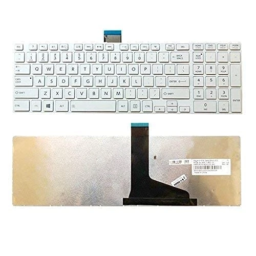 Laptop Keyboard For Toshiba Satellite C850, 9Z.N7TSV.401, L850, S850, P875 Series Laptops (White)