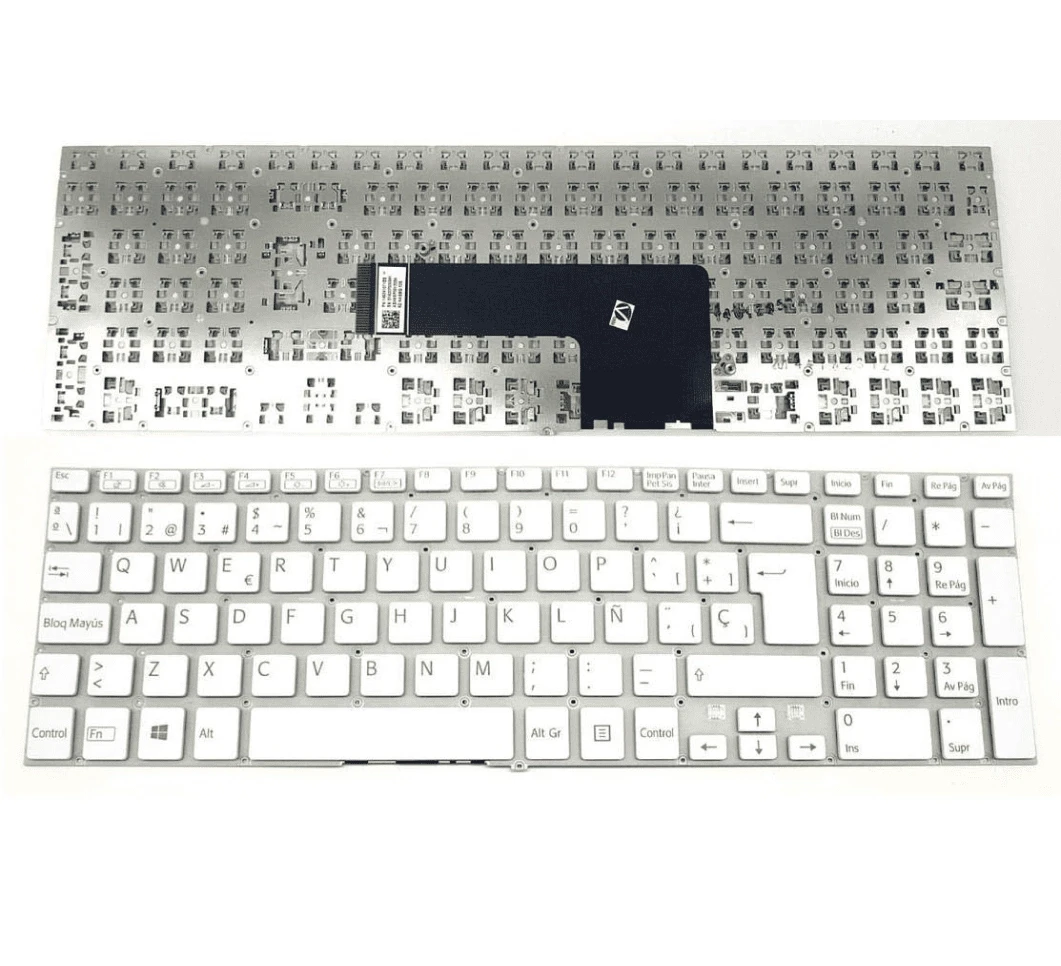 Laptop Keyboard For Sony Vaio SVF15, SVF152, SVF153 Series Laptops White