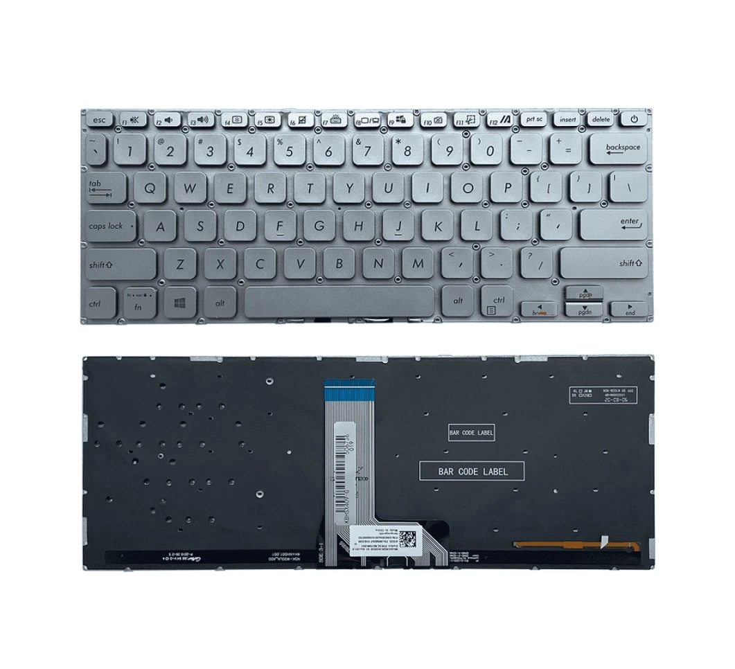 Laptop Keyboard For Asus VivoBook X409, X412 Series Silver