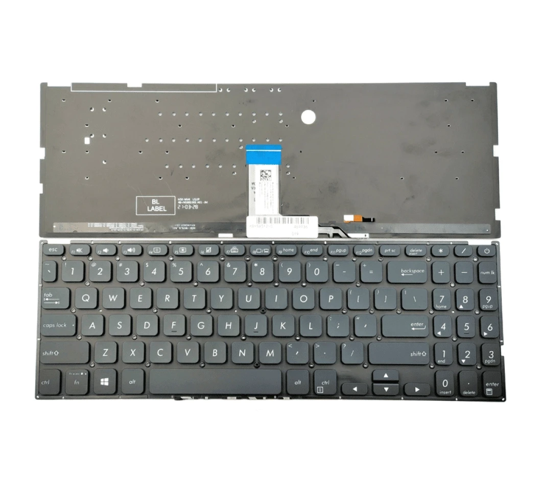 Laptop Keyboard For Asus Vivobook X512, X512UA, F512DA, F512FA, X395, F512JA Laptops Silver