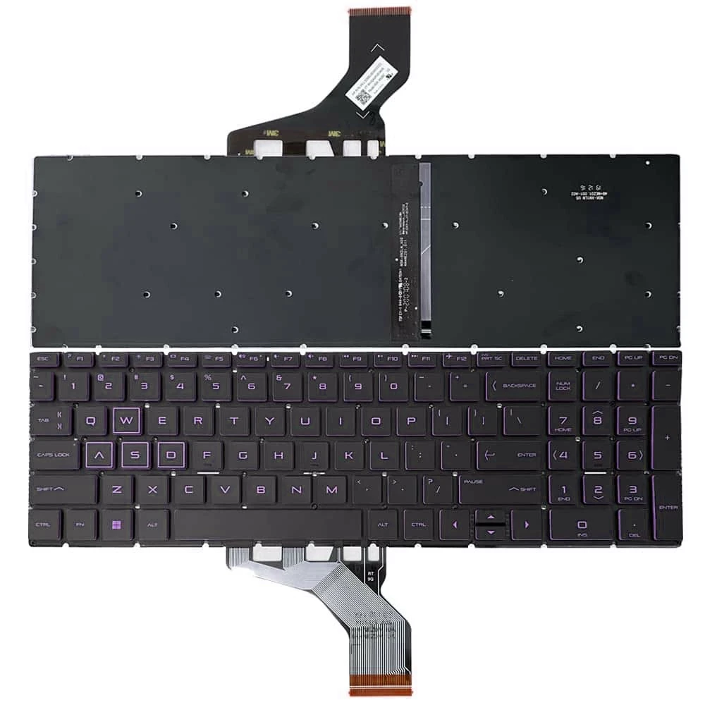 Laptop Keyboard For HP Pavilion Gaming 15-EC, 15-DK Backlight With Purple Keys