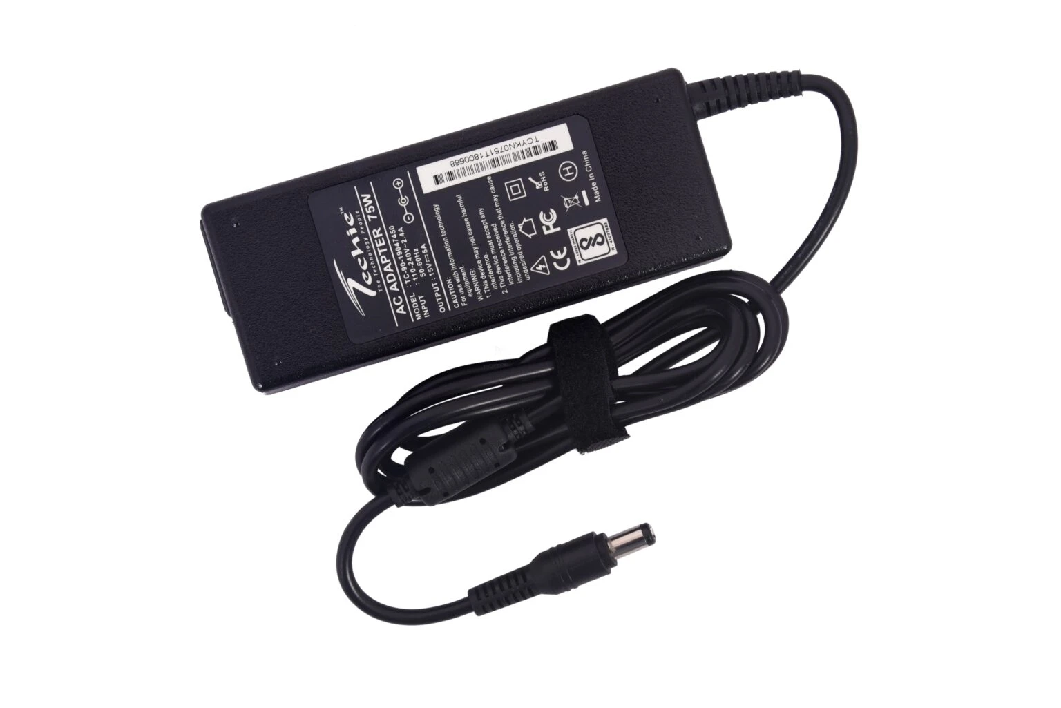 Compatible Toshiba 75W Laptop Charger for Tecra A10, Satellite A100 Series (15V, 5A)