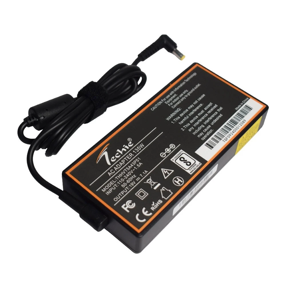 135W Laptop Charger for Acer Aspire 7 A715, A717, VN7-592G, Nitro 5 AN515 Series (19V, 7.1A) 5.5×1.7MM Pin