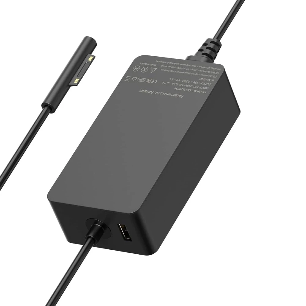 Compatible Microsoft 44W Laptop Charger 15V, 2.58A, Surface Pin