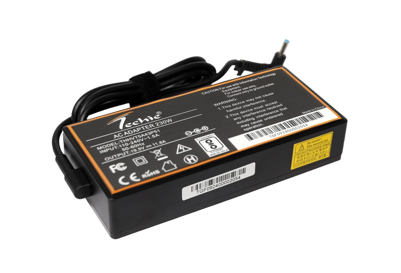 230W Laptop Charger for MSI CreatorPro M16 A12UKS, Crosshair 15 B12UEZ, Katana 15 B12VEK Series (19.5V, 11.8A) 4.5*3.0MM