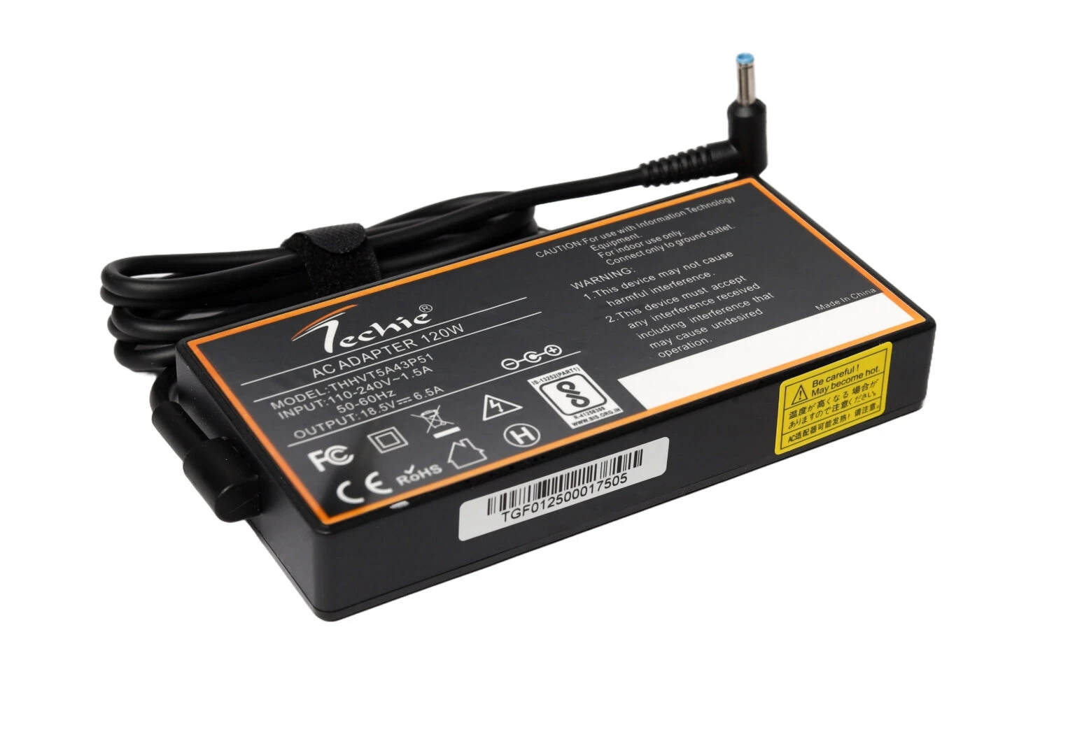 120W Laptop Charger for HP 15-BC,15-CS, Envy 14, Envy 15, Envy 17, Envy x360 Series (18.5V, 6.5A) 4.5*3.0MM