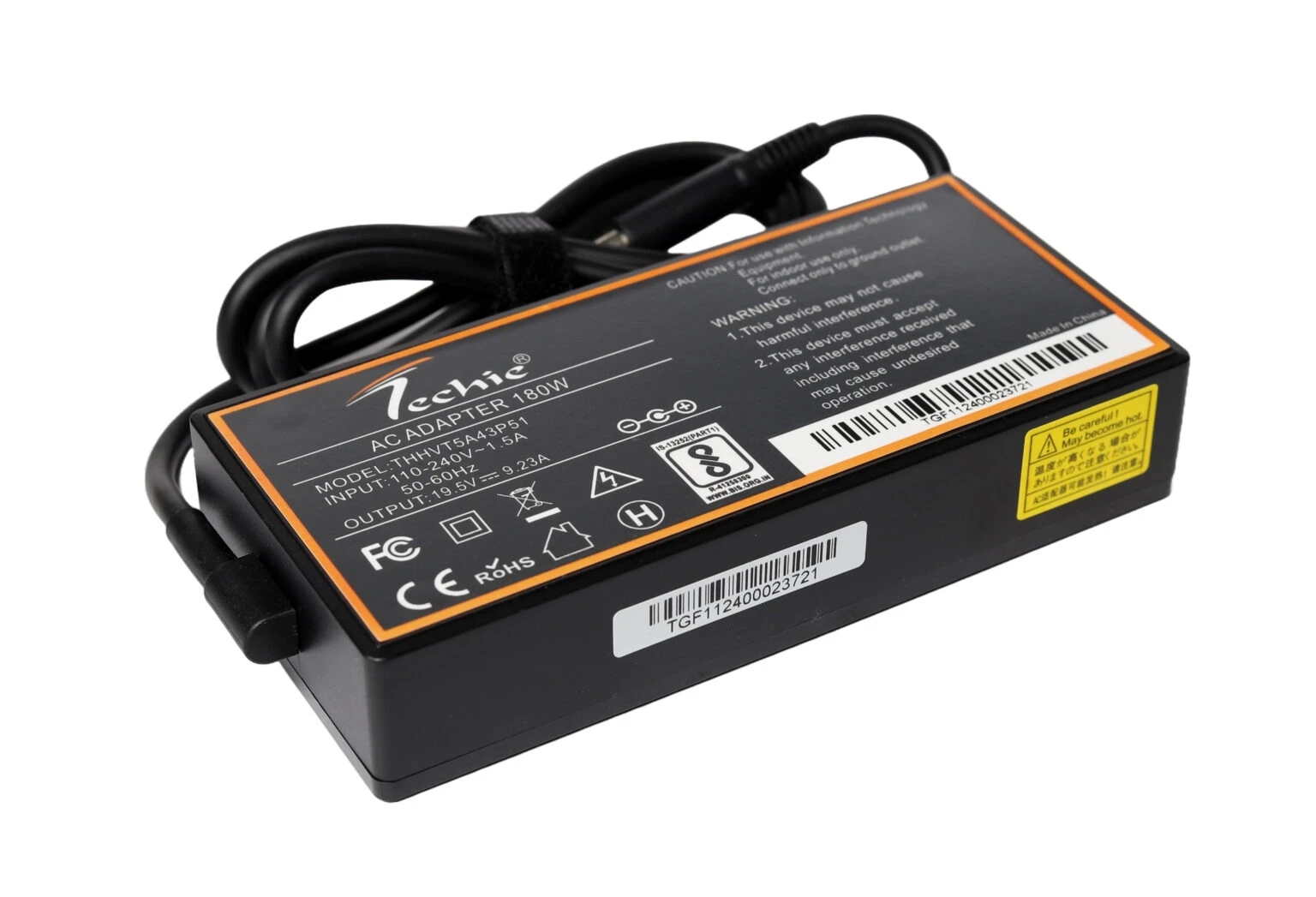 180W Laptop Charger for MSI Alpha 15 A3DD, GL73, GP65 Leopard, Workstation WE63 (19.5V, 9.23A) 7.4*5.0MM
