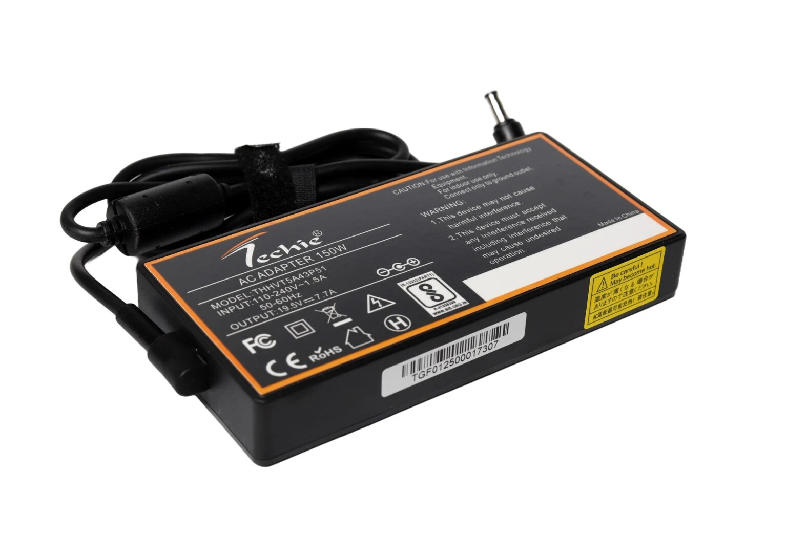 150W Laptop Charger for MSI GE62,GE72, GF75, GL62, PRO 24 6NC, Workstation WS60 Series (19.5V, 7.7A) 5.5*2.5MM