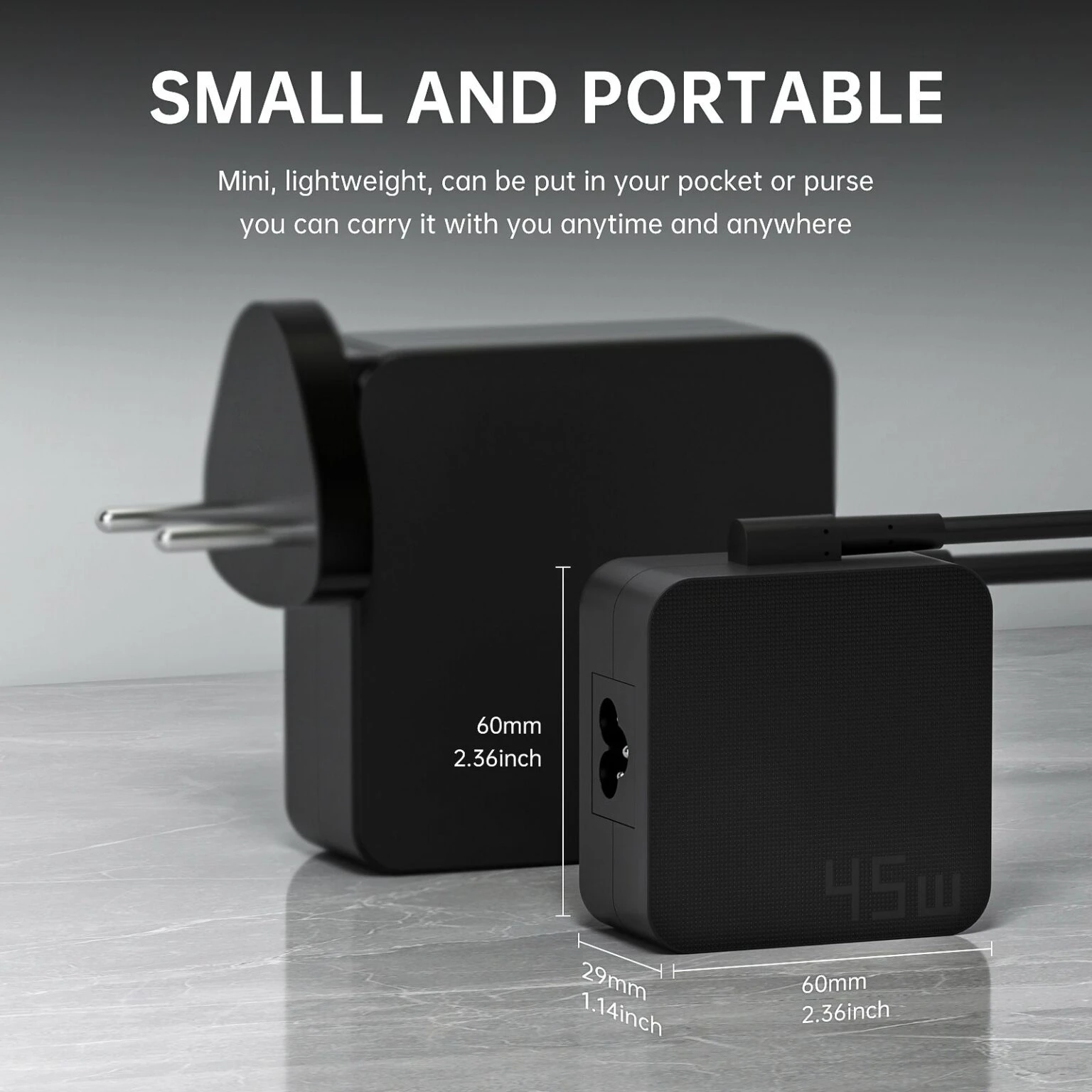 45W Laptop Charger for Asus VivoBook 14 X1404ZA, 15 M1502I, 16 M1605YA, Go 14 E1404G Series (19V, 2.37A) 4.5*3.0MM