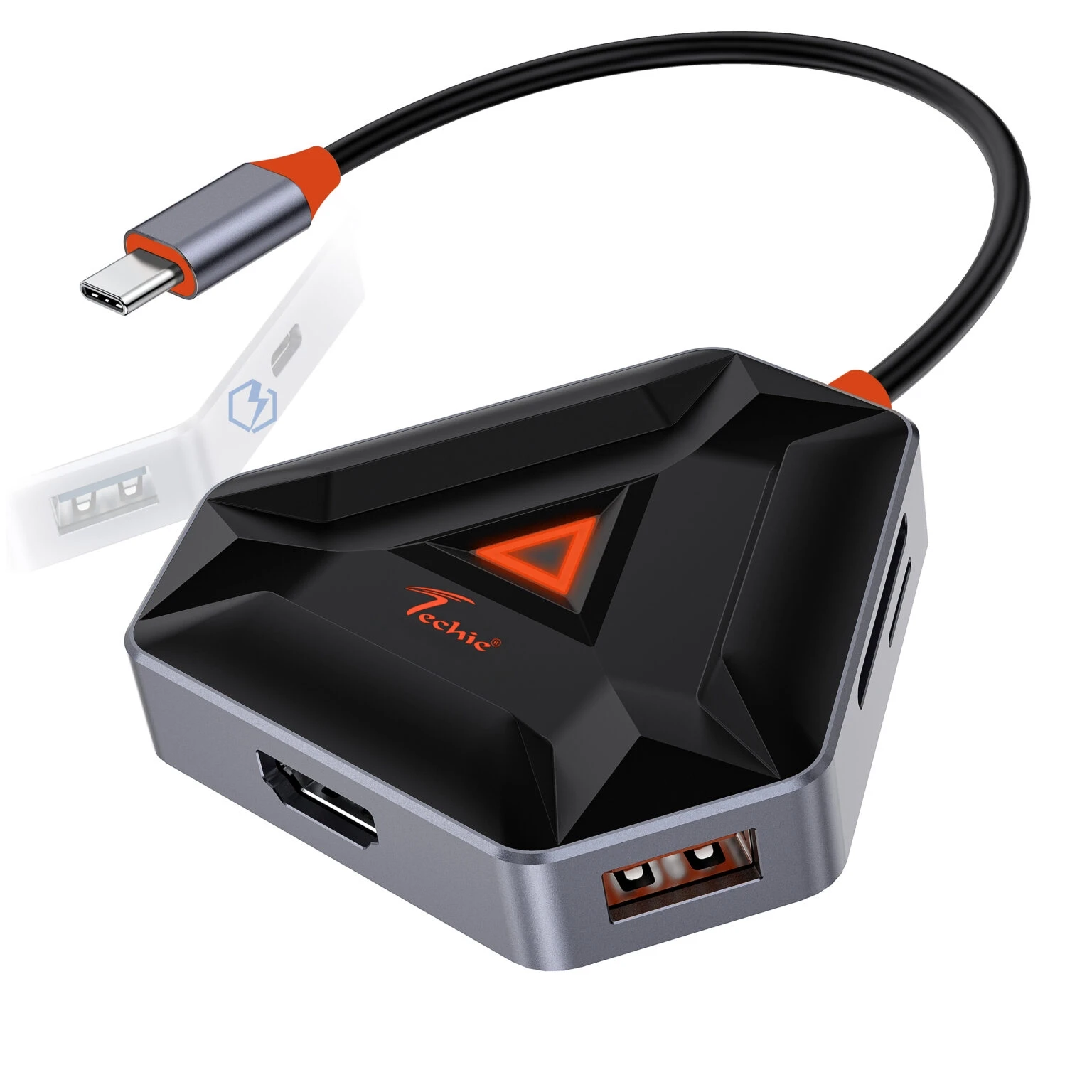 Simplify Your Connectivity with TC Connect 6-in-1 Hub – Dual USB 3.0, 4K HDMI, SD/MicroSD & 100W Type-C PD for Laptop, PC, Mac