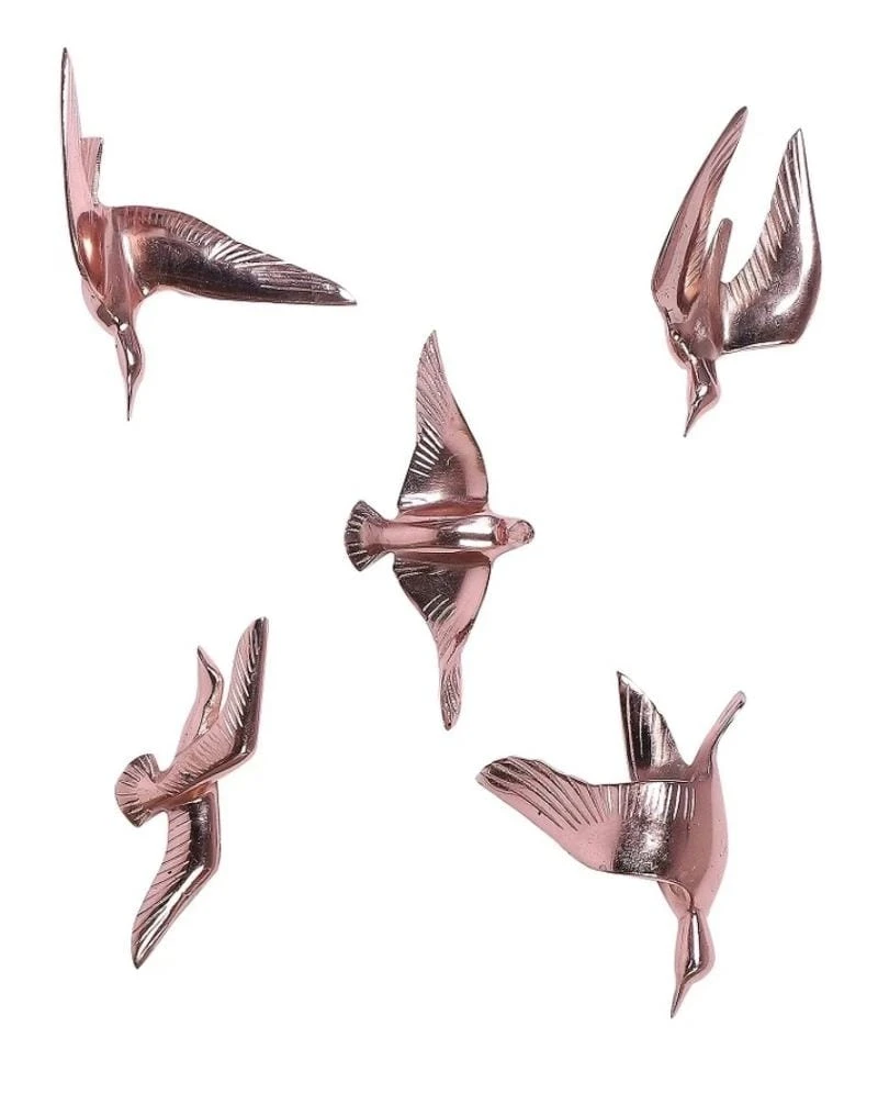 Bird Flight Fancy Wall Accent - Set Of Five