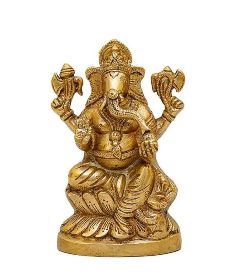 Gold-Toned Ganesha Idol Showpiece